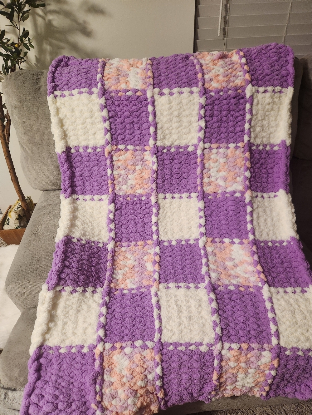 Handmade Chenille Throw Blanket (Child Size) - Picture 3 of 3